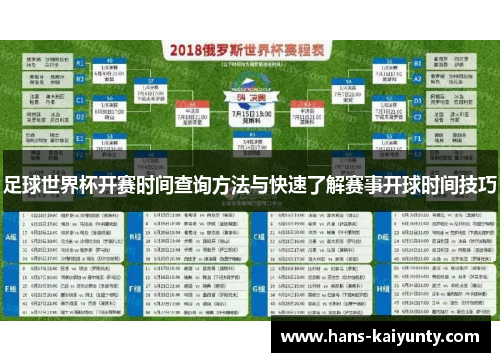 足球世界杯开赛时间查询方法与快速了解赛事开球时间技巧 足球世界杯开赛时间查询方法与快速了解赛事开球时间技巧